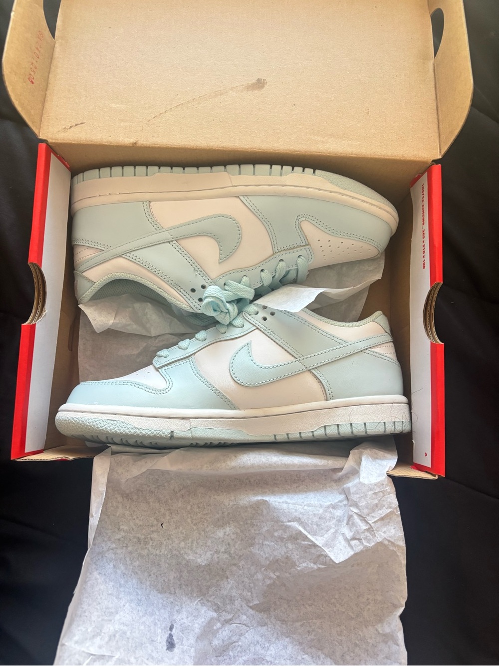 Nike Dunk Low (GS) White and Glacier Blue